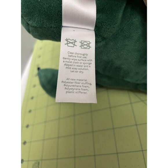 Carters Just One You Musical Green Dinosaur Plush Stuffed Animal Blue Stripes - Picture 9 of 9